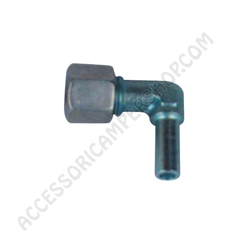 Raccordo in Acciaio Zincato Curvo 8 mm | Accessoricampershop.com