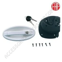 Serratura Antiscasso FAP Ovale Bianca per Porte | Accessoricampershop.com