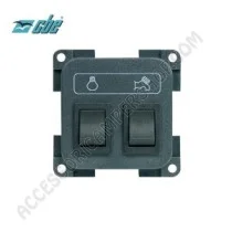 Interruttore Doppio CBE Pompa e Luci Grigio | Accessoricampershop.com