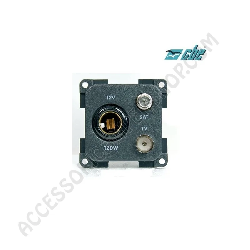 Presa 12V Standard + TV + SAT CBE - Scegli Colore | Accessoricampershop.com