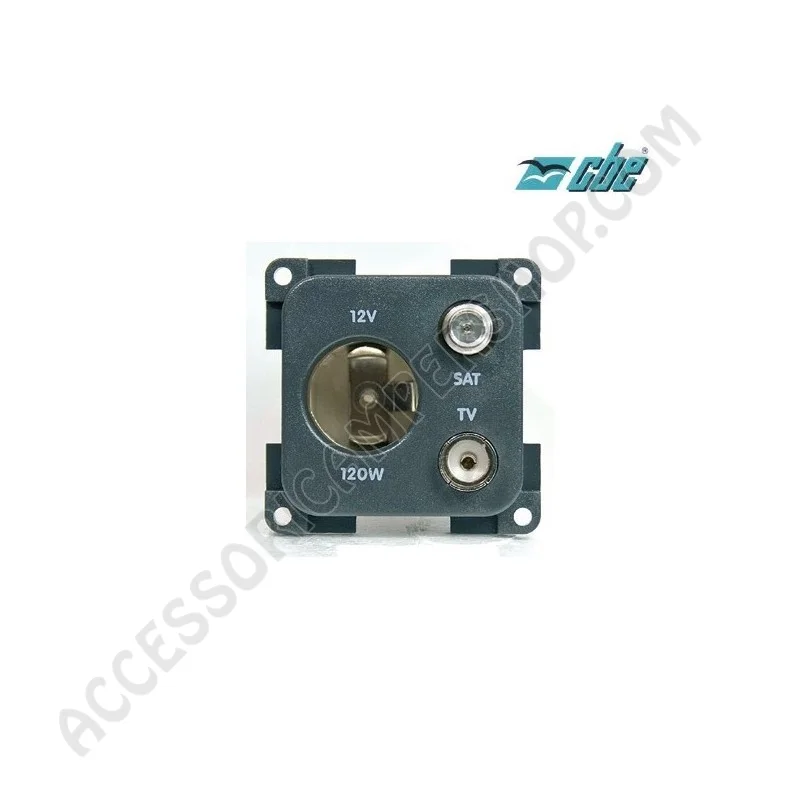Presa 12V auto + TV + Sat CBE per camper | Accessoricampershop.com