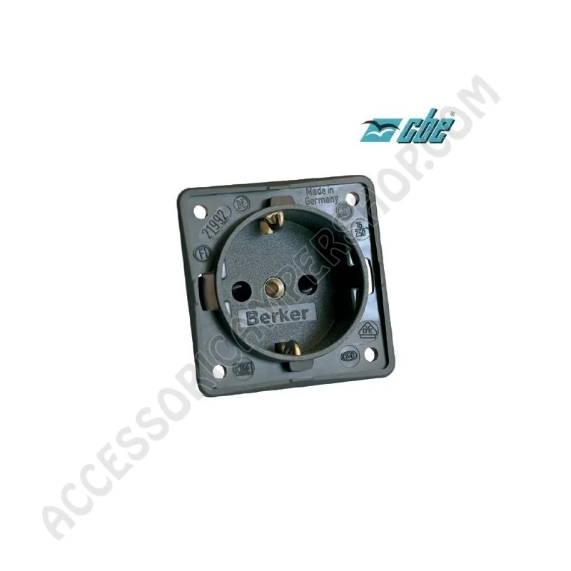 Presa Berker Schuko 16A 250V con protezione | Accessoricampershop.com