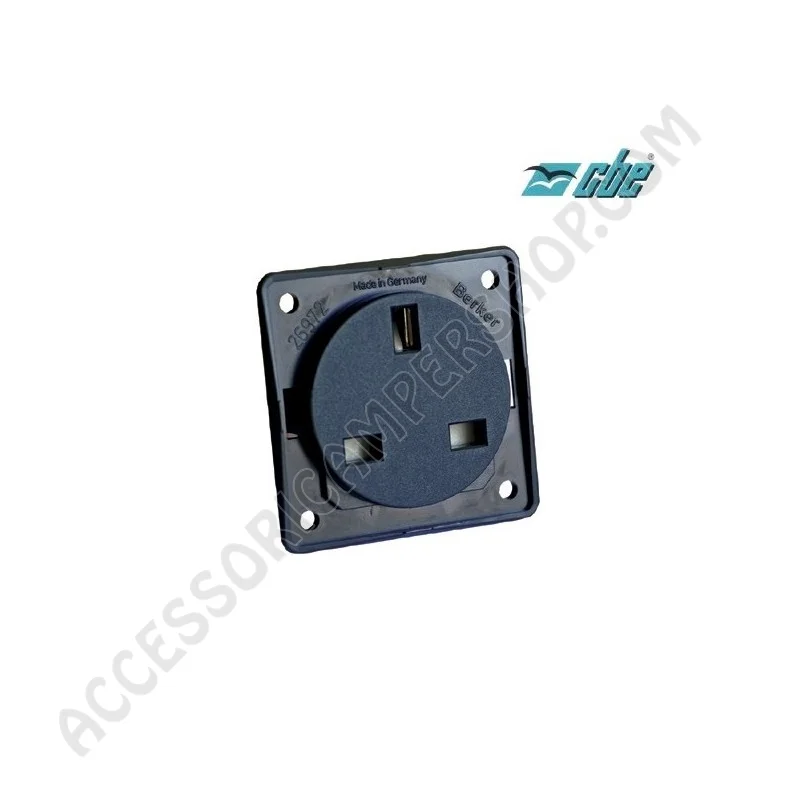 Presa Berker 230V 10A Inglese con Scatola di Protezione | Accessoricampershop.com
