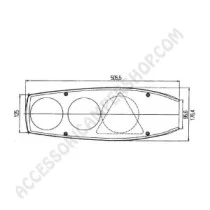 Fanale Posteriore Hella Caraluna 2 Orizzontale 12V | Accessoricampershop.com