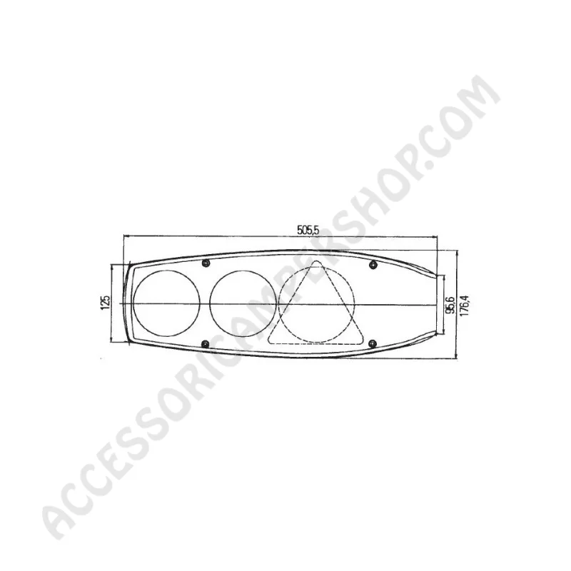 Fanale Posteriore Hella Caraluna 2 Orizzontale 12V | Accessoricampershop.com