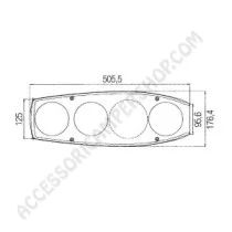 Fanale Posteriore Hella Caraluna 2 Chromium 12V | Accessoricampershop.com