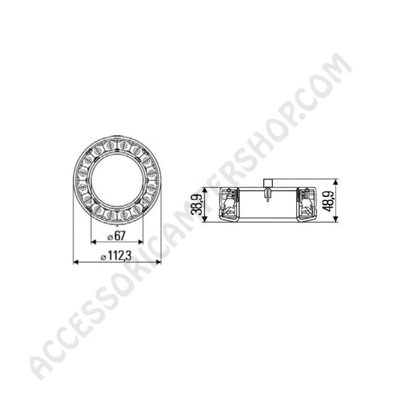 Fanali Posteriori Hella LED 12V per Camper | Accessoricampershop.com