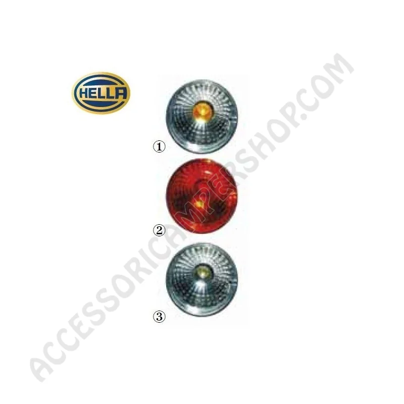 Fanale Posteriore Hella Circolare Ø 90 mm | Accessoricampershop.com