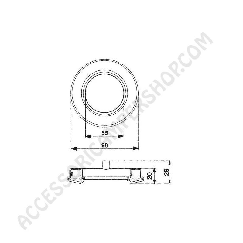 Mascherina Circolare Hella LED per Fanale Posteriore | Accessoricampershop.com