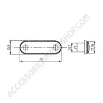 Luce di posizione Hella LED bianca incasso orizzontale | Accessoricampershop.com