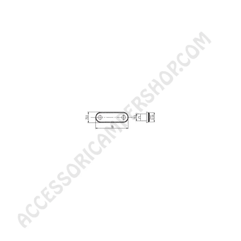 Luce di posizione Hella LED bianca incasso orizzontale | Accessoricampershop.com