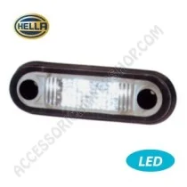 Luce di posizione Hella LED bianca incasso orizzontale | Accessoricampershop.com