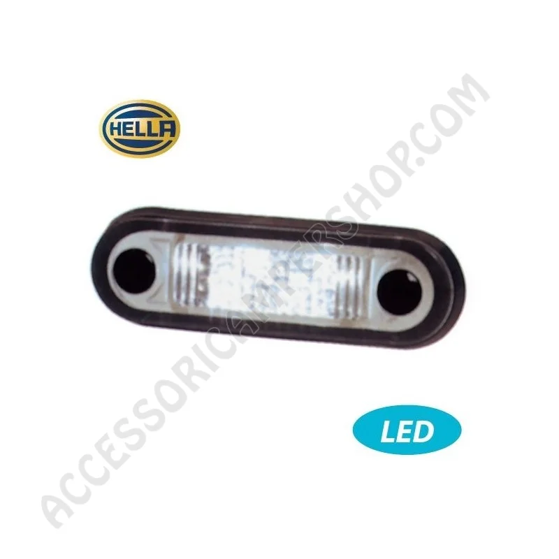 Luce di posizione Hella LED bianca incasso orizzontale | Accessoricampershop.com