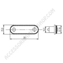Luce di posizione Hella LED bianca incasso orizzontale | Accessoricampershop.com