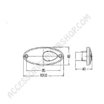 Luce Side-Marker Bianco Incasso Orizzontale | Accessoricampershop.com