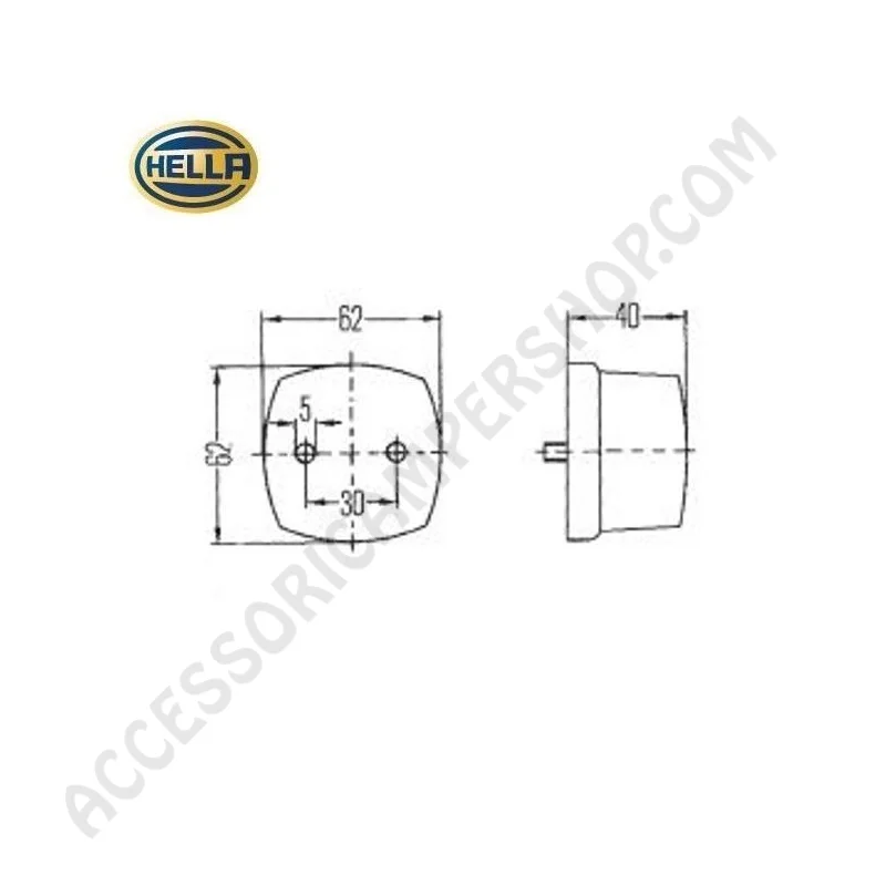 Fanalino di Posizione Hella per Camper | Accessoricampershop.com
