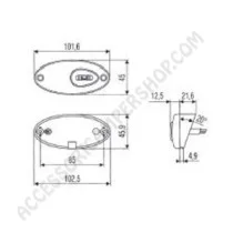 Luce di posizione LED Hella con catadiottro | Accessoricampershop.com