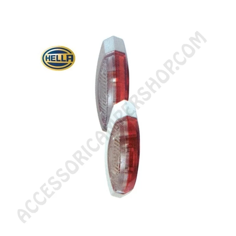 Luce d'ingombro Hella rossa/bianca per camper | Accessoricampershop.com