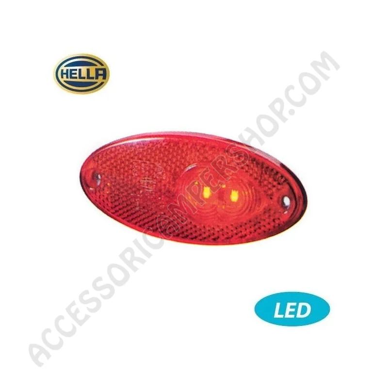 Luce d'ingombro orizzontale 2LED con cavo Hella | Accessoricampershop.com