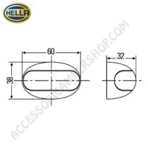 Luce Ingombro LED Sbalzo Orizzontale Hella | Accessoricampershop.com
