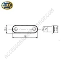 Luce Ingombro LED Incasso Orizzontale Hella | Accessoricampershop.com