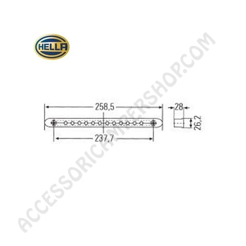 Luce Stop Supplementare LED Hella per Camper | Accessoricampershop.com