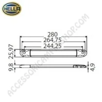 Luce Stop Supplementare Hella 10 LED | Accessoricampershop.com