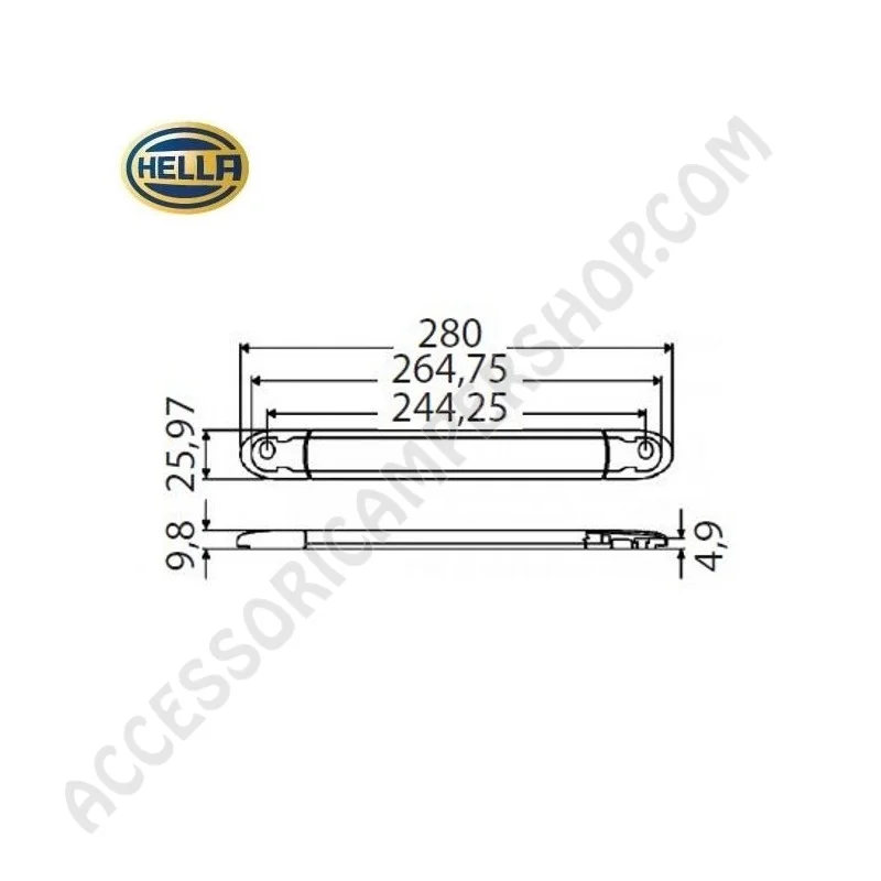 Luce Stop Supplementare Hella 10 LED | Accessoricampershop.com