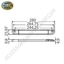 Luce Stop Supplementare LED Hella per Camper | Accessoricampershop.com