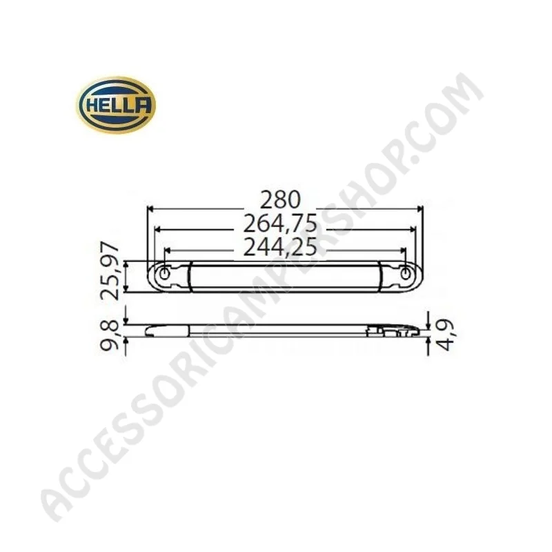 Luce Stop Supplementare LED Hella per Camper | Accessoricampershop.com