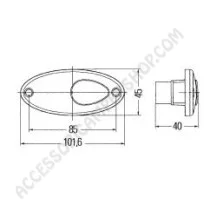 Luce Side Marker Laterale Arancio per Camper | Accessoricampershop.com