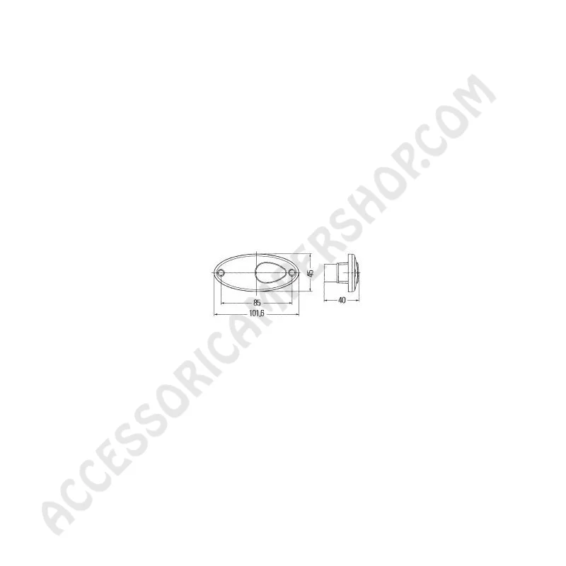 Luce Side Marker Laterale Arancio per Camper | Accessoricampershop.com
