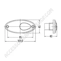 Luce Side Marker Laterale Arancio per Camper | Accessoricampershop.com