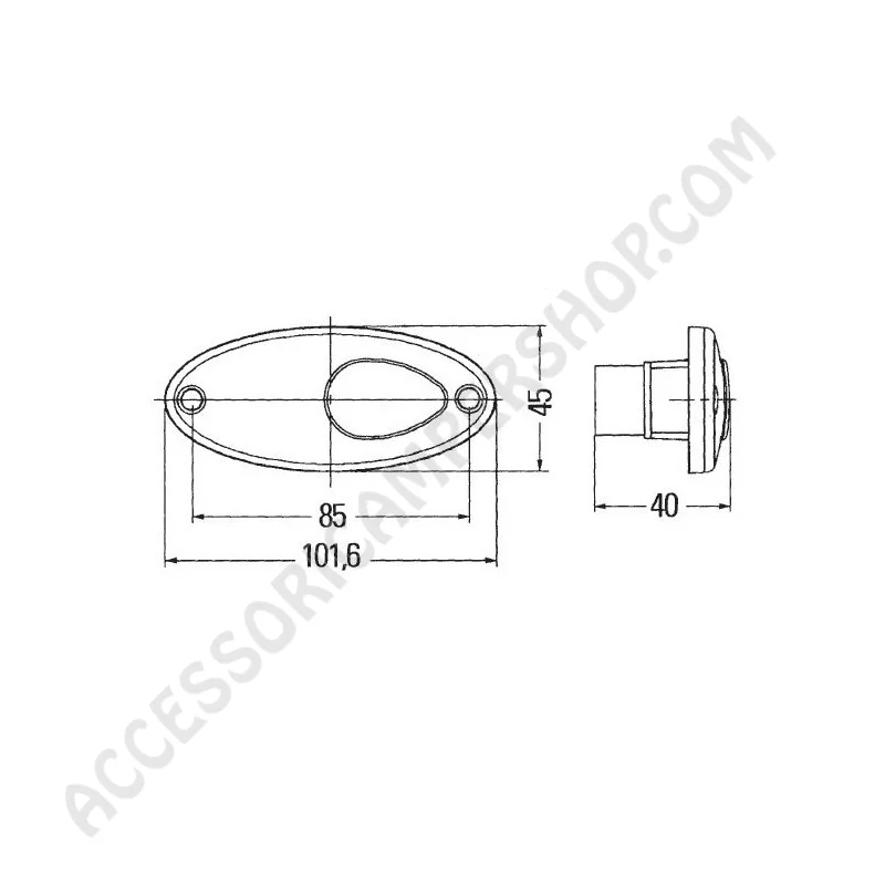 Luce Side Marker Laterale Arancio per Camper | Accessoricampershop.com