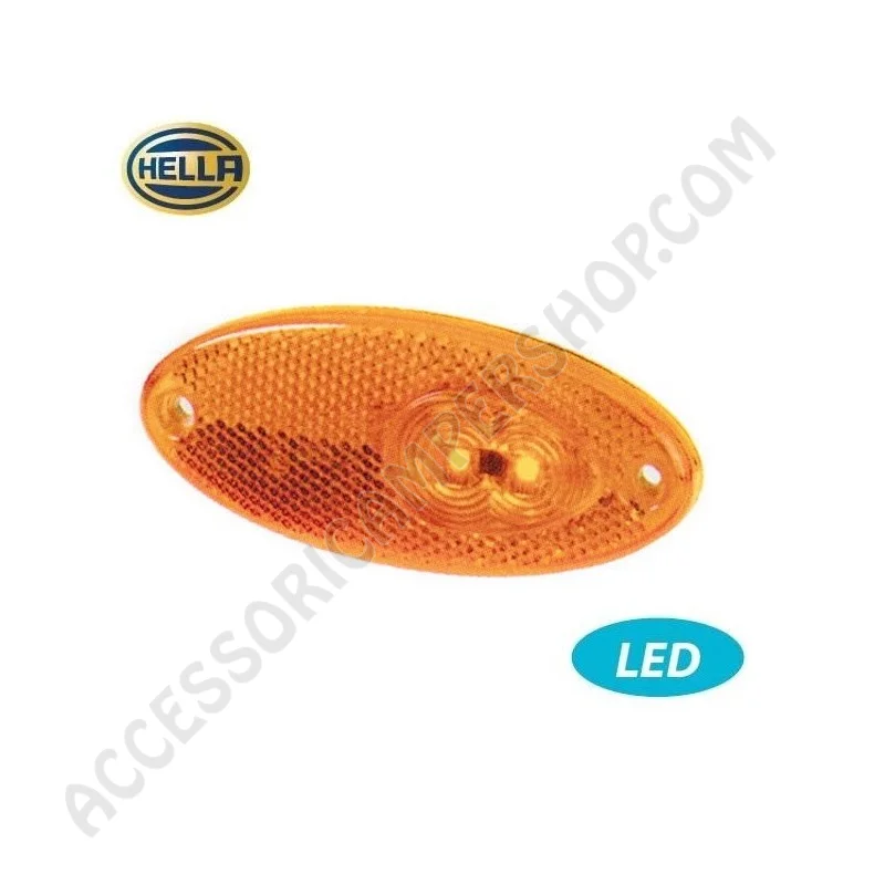 Luce Side-Marker Laterale LED Hella Arancio | Accessoricampershop.com