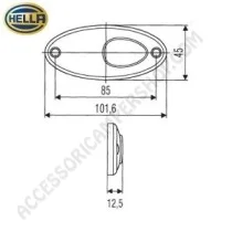 Luce Side-Marker Laterale LED Hella Arancio | Accessoricampershop.com