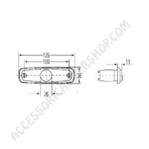 Luce side-marker arancio Hella per camper | Accessoricampershop.com