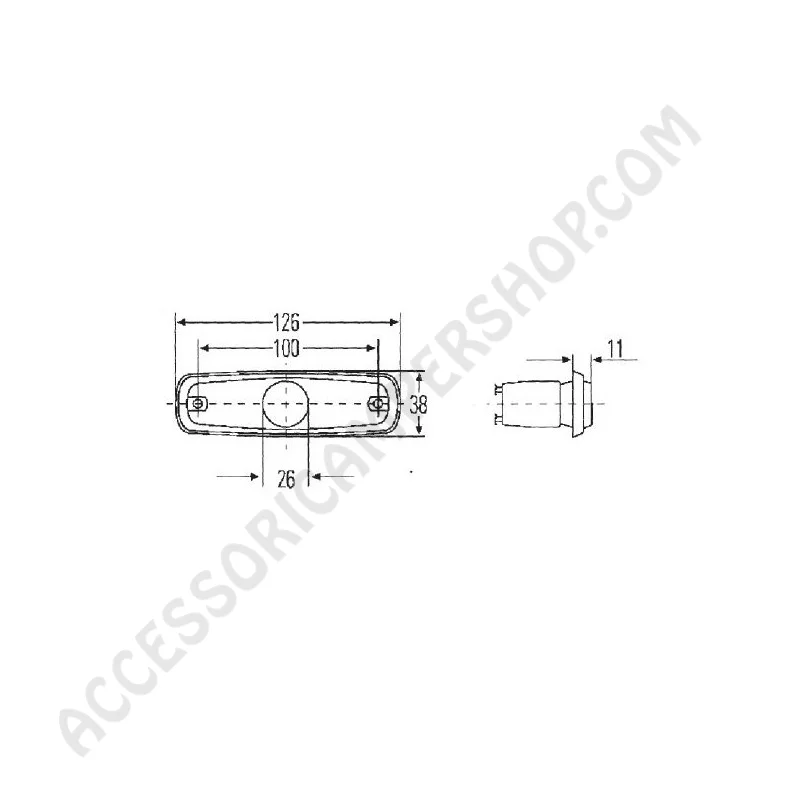 Luce side-marker arancio Hella per camper | Accessoricampershop.com