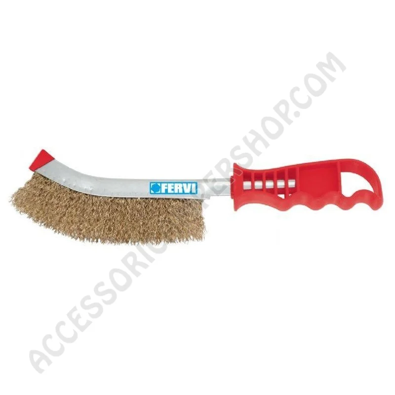 Spazzola Abrasiva in Acciaio Ondulato Ottonato | Accessoricampershop.com