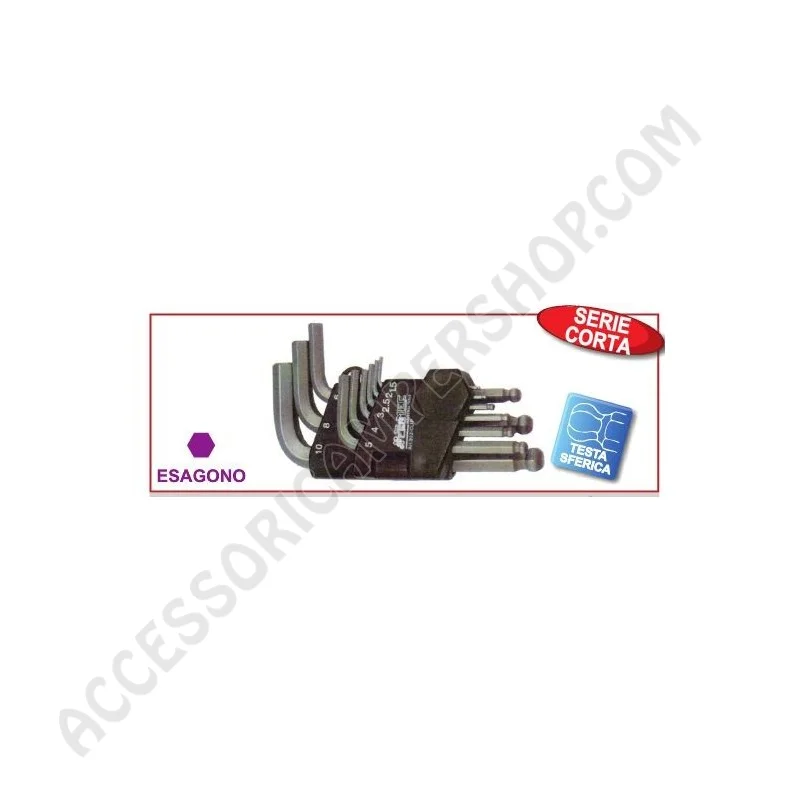 Chiavi esagonali corte con estremità sferica | Accessoricampershop.com
