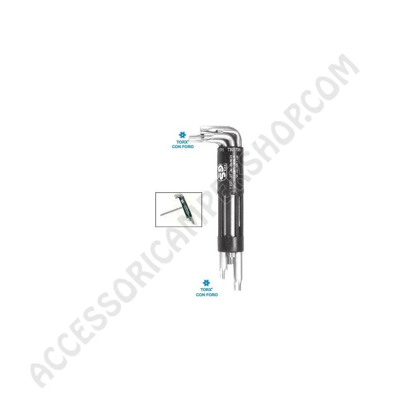 Chiavi Torx Serie 8 con Foro Satinato | Accessoricampershop.com