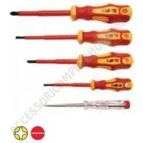 Set 5 Cacciaviti Isolati VDE per Sicurezza Elettrica | Accessoricampershop.com
