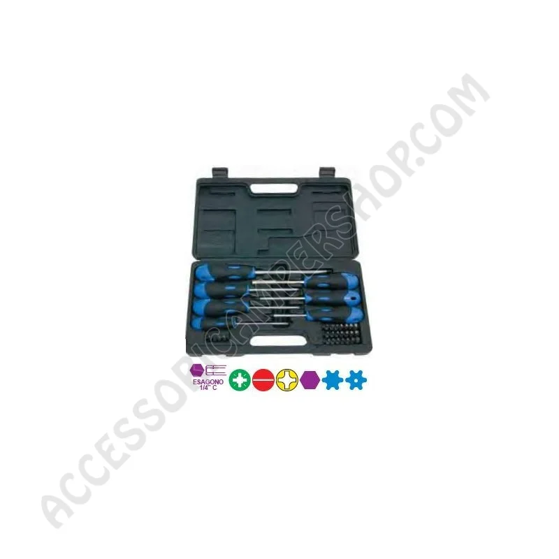 Cacciaviti ed inserti 32 pezzi per camper e fai da te | Accessoricampershop.com