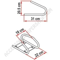 Bloccaruota Anteriore Moto Wheel Chock Fiamma | Accessoricampershop.com