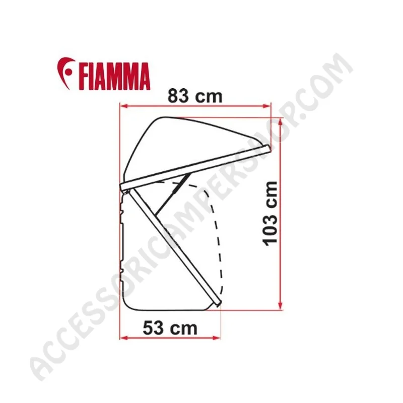Bagagliera Posteriore Fiamma Ultra Box 500 | Accessoricampershop.com