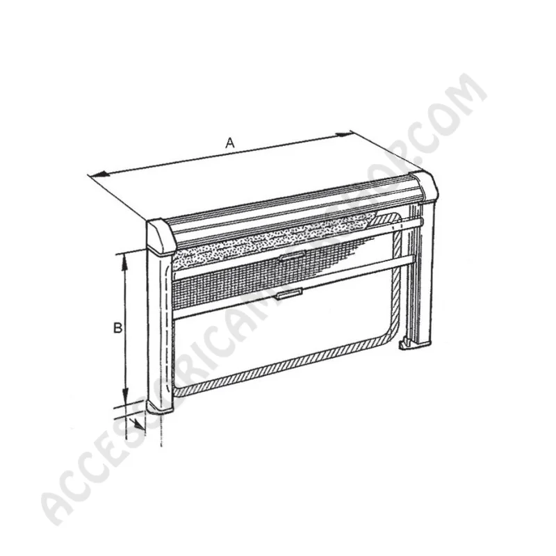 Oscurante Zanzariera Europa Grigio per Camper | Accessoricampershop.com