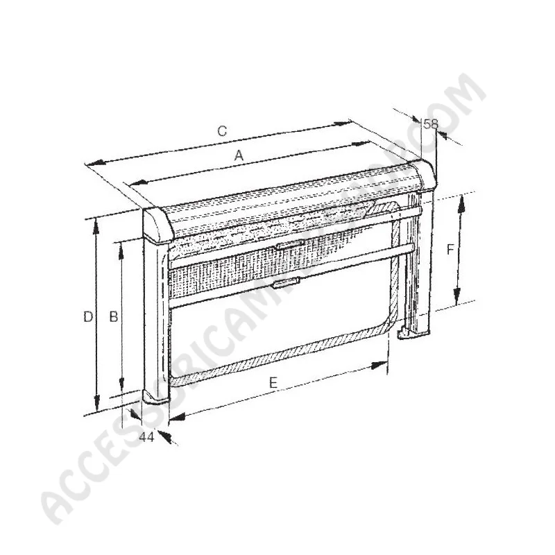 Oscurante Zanzariera Dometic Rastrollo 3000 Bianco | Accessoricampershop.com