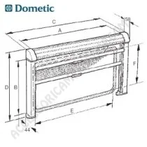 Oscurante Zanzariera Dometic Rastrollo 3000 Grigio | Accessoricampershop.com