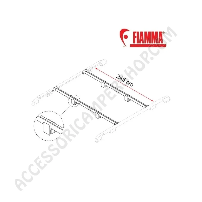 Barre Portatutto Fiamma in Alluminio Anodizzato | Accessoricampershop.com