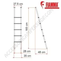Scaletta in Alluminio 5 Gradini per Camper | Accessoricampershop.com